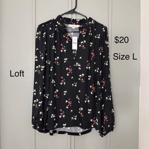 Loft Floral Long Sleeve Blouse